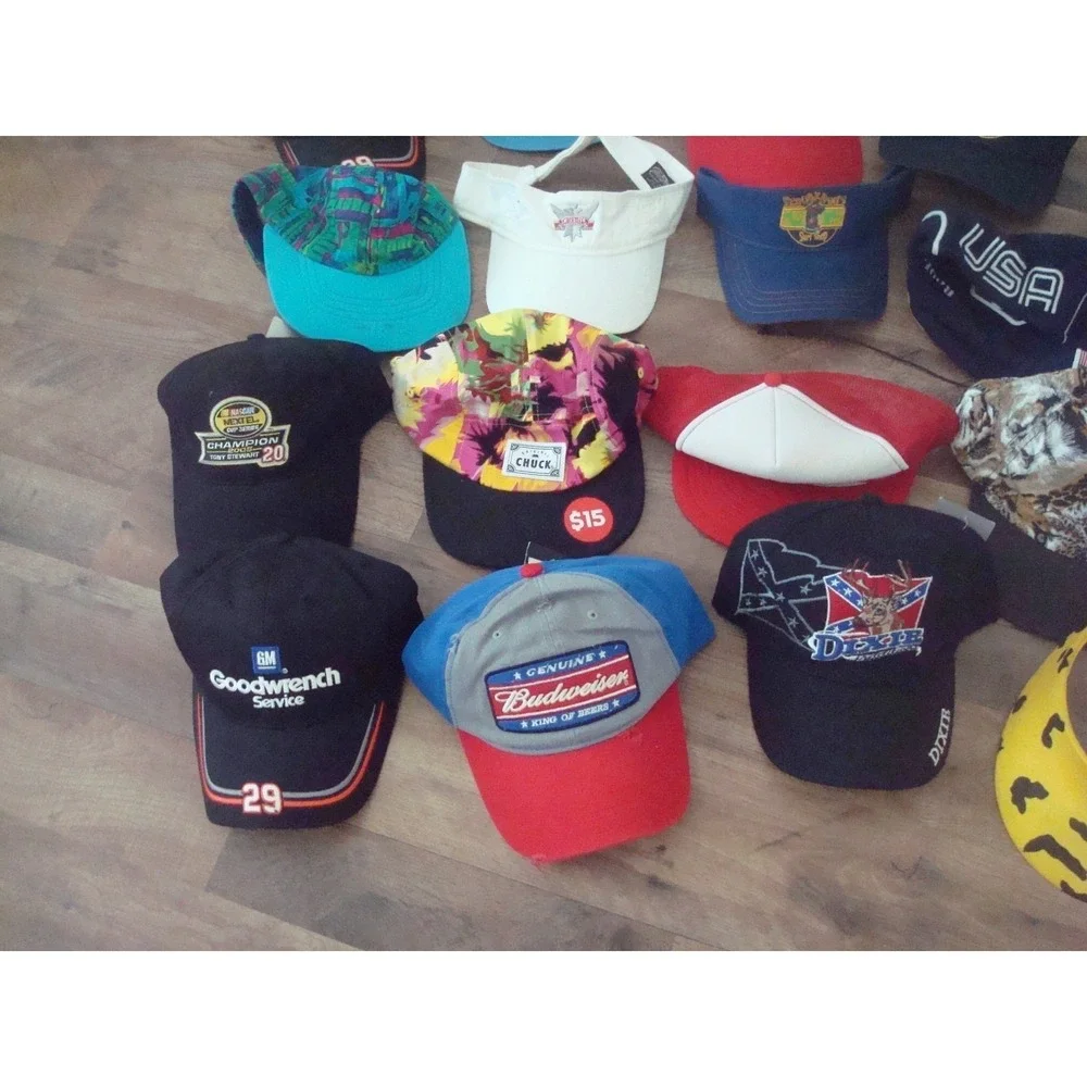 20 NASCAR OLYMPIC RARE SPORTS STRAPBACK 90S WHOLESALE‎ LOT HATS VINTAGE HAT CAP